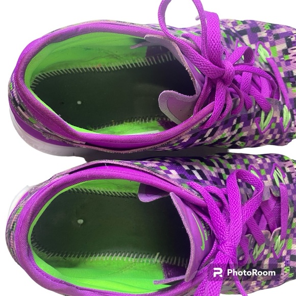Nike Free TR Fit 5 Womens Sz 8 Running Shoe Purple / Black / Green Lightweight - Picture 2 of 15